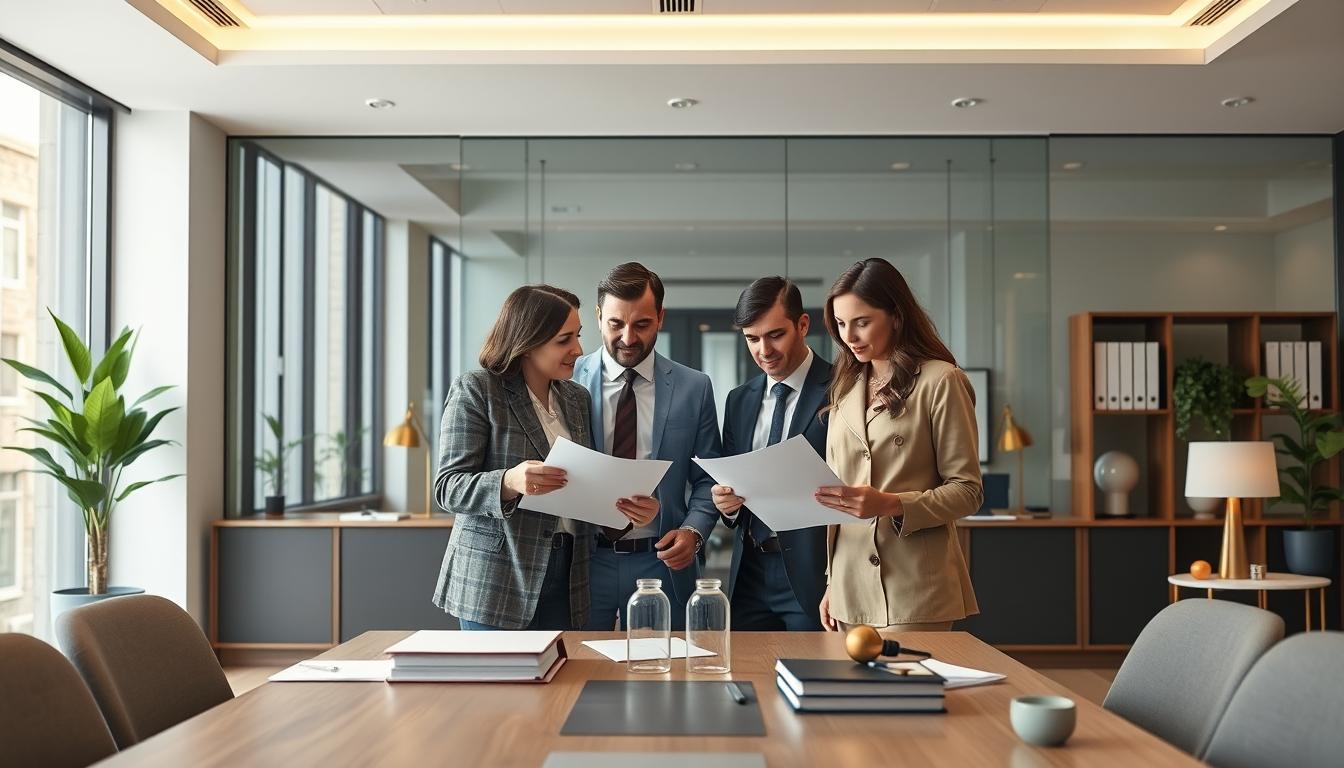 Senior legal team and family support